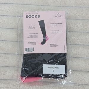 Black and Pink Compression Socks